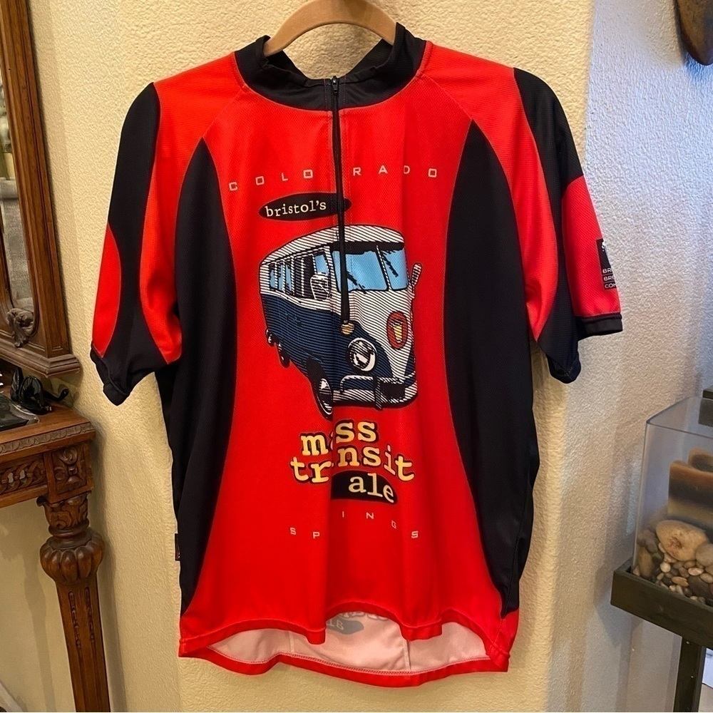 PRIMAL Men Colorado Bristol’s Mass Ale Brewing Cycling Jersey Size Large